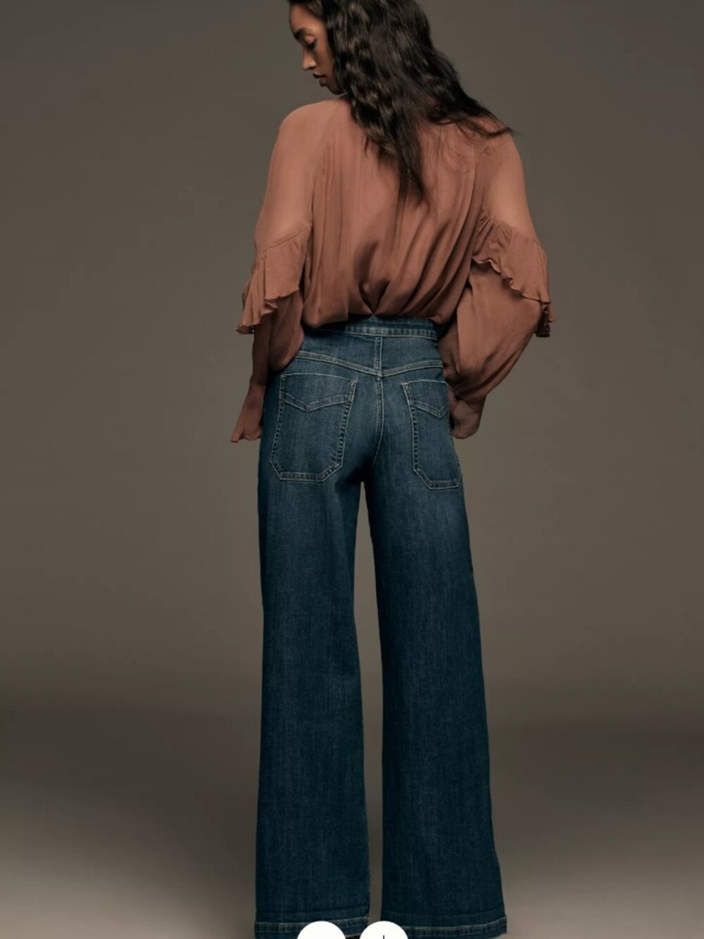 Pilcro Emory Pleated Jeans High Rise Wide Leg - size 30 - Picture 12 of 12